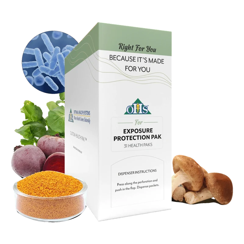 Optimal Health Systems Exposure Protection Pak with ingredients